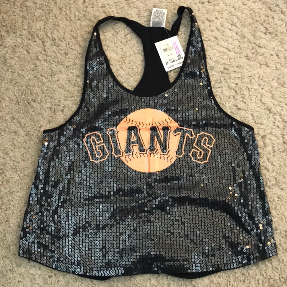 Sequined MLB Giants racer back tank